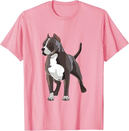 Vista 3 de American Bully Dog Holder Illustration for Dog Lovers T-Shirt Negro
