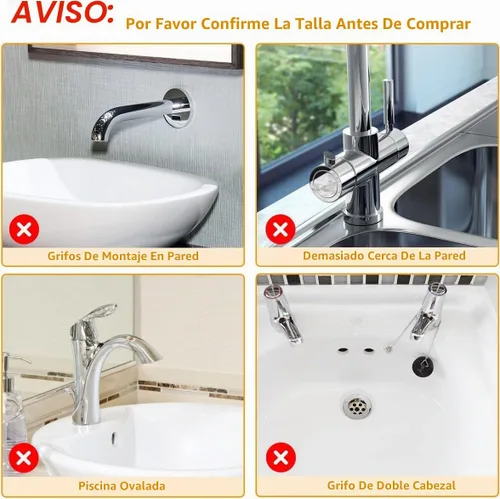 Vista 7 de Protector contra salpicaduras de silicona para fregadero, accesorios para fregadero Negro