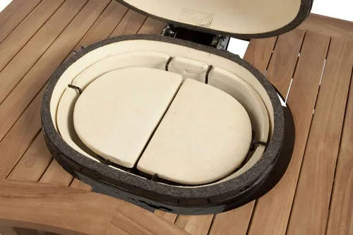 Vista 3 de Primo 324 placas reflectoras de calor de cerámica para parrilla Primo Oval XL, 2 por caja