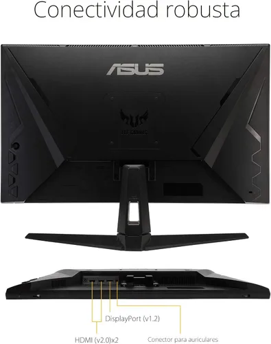 Vista 6 de ASUS TUF GAMING 27 "2K HDR Monitor (VG27AQ1A) - WQHD (2560 x 1440), IPS, 170Hz (soportes 144Hz), 1MS, desenfoque de movimiento extremo, altavoz