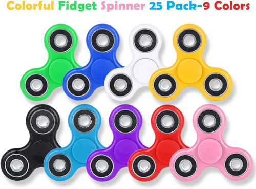 Vista 7 de SCIONE Fidget Spinners, paquete de 25 regalos de fiesta de cumpleaños para adultos y niños, juguetes de caja del tesoro para premios de aula