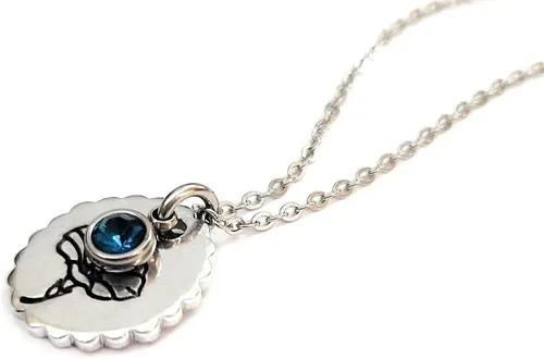 Vista 69 de Birth Month Flower and Birthstone Necklace
