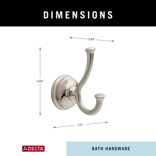 Vista 5 de Toallero de gancho doble "Cassidy" de Delta Faucet, 79735-SS