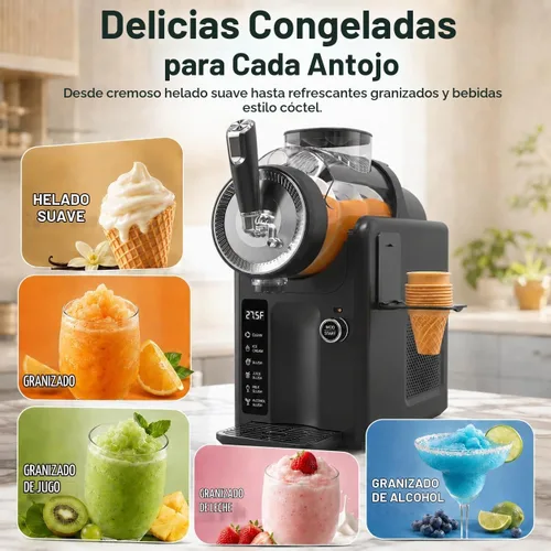 Vista 2 de SYINTAO Máquina de granizado para el hogar, no necesita hielo, máquina de Negro