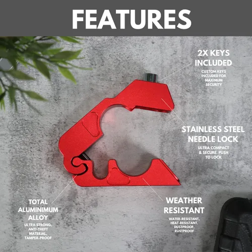 Vista 4 de PLORIS by Monster Fairings - Agarres para manillar de motocicleta, resistente y ajustable, antirrobo, para protección (azul)