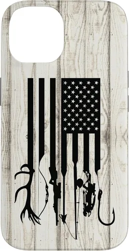 Vista 4 de iPhone 16 Blanco Rústico Pesca Y Caza Pistola Ballesta USA America Case