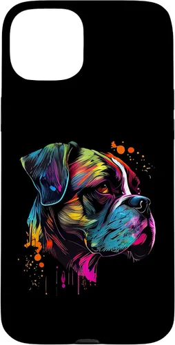 Vista 9 de Boxer Dog Lovers Pop Art Design Cute Boxer Dog Case for iPhone 16
