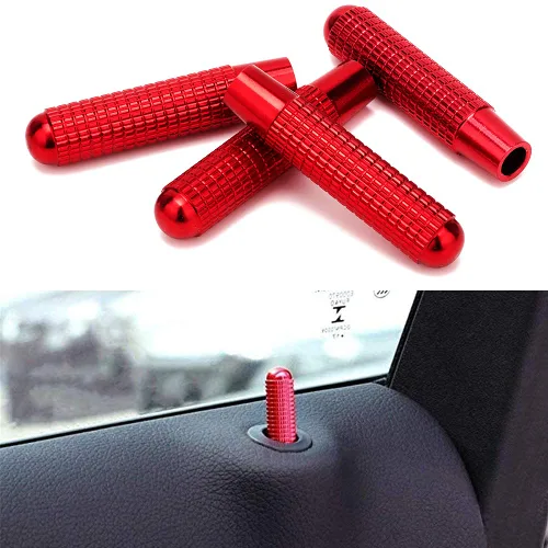 Vista 6 de Angelguoguo 4 unids/set metal tornillo estilo coche modificado puerta perno bloqueo Pin interruptor para Mercedes Benz A B GLA CLA ML E GL clase Azul