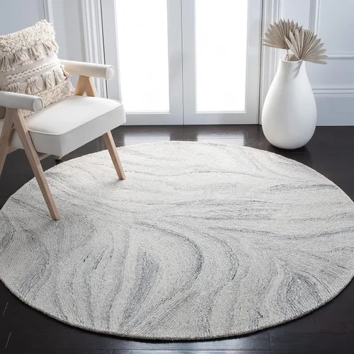 Vista 20 de SAFAVIEH Metro Collection - Alfombra decorativa de 2 x 3 pies, marfil y marrón, hecha a mano, lana abstracta moderna, ideal para zonas de alto