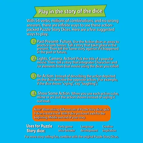 Vista 7 de Happy Story - Paquete de 9 cubos coloridos – Un viaje feliz contar cubos y dados de lenguaje oral, 54 imágenes, combinación de historias ilimitadas
