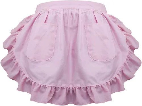 Vista 11 de Aspire Waist Apron with Pockets, Women's Kitchen Half Apron, Cotton Costume Maid Apron for Cooking Bairn