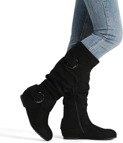 Vista 7 de DREAM PAIRS Women's Knee High Low Hidden Wedge Boots