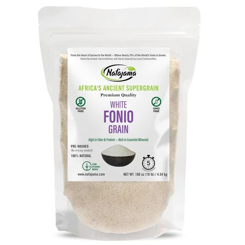 Vista 10 de Nafajama Grano Fonio blanco sin gluten de alta calidad, supergrano africano antiguo, totalmente natural, sin OMG, vegano, superalimento de alto