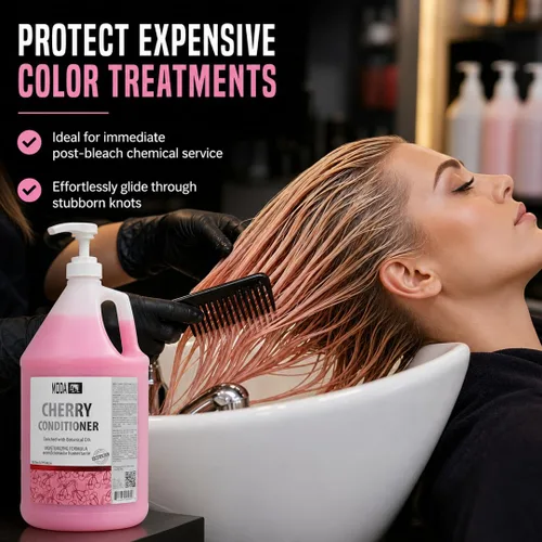 Vista 4 de MODA Cherry Bulk Salon Conditioner Premium Back-Bar & Amenity Treatment Salon-Grade Luxury at Commercial Scale A 'set it and forget it' Solución