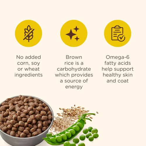 Vista 5 de Nutrish - Comida seca para perros con ingredientes limitados, receta de carne de cordero y arroz integral, bolsa de 14 lb, el embalaje puede variar