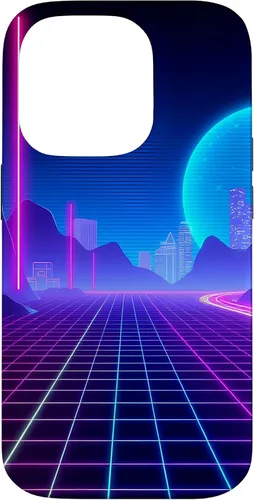 Vista 17 de Vaporwave Aesthetic Synthwave Retrowave 80s 90s Art Case for iPhone 16