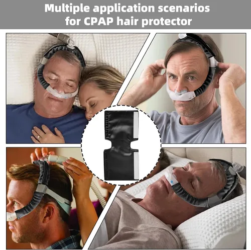 Vista 7 de Paquete de 3 fundas de correa CPAP de satén suave, protector de cabello CPAP para mujer, universal y cómodo, para correas de máscara CPAP Dreamwear