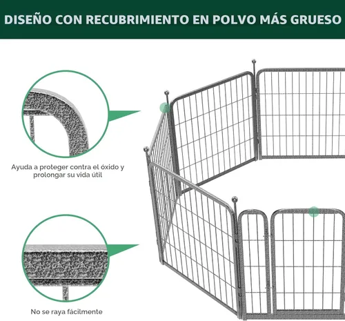 Vista 4 de FXW Aster - Corralito para perros diseñado para patio, 24 pulgadas, 8 paneles