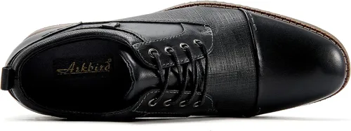 Vista 4 de Arkbird Zapatos de vestir para hombre, zapatos formales de cuero Oxford modernos para ocasiones de negocios y derby