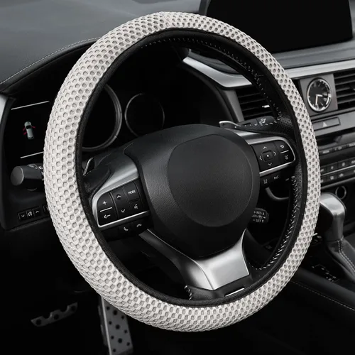 Vista 8 de Alpmosn Funda Elástica Extensible para Volante, Microfibra Transpirable de Seda de Hielo, Antideslizante, Accesorios de Interior de Automóvil