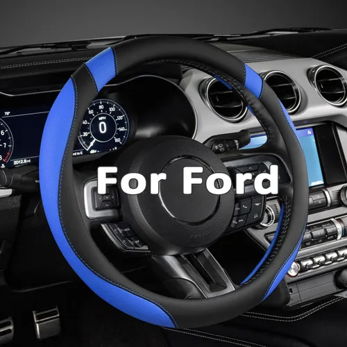Vista 7 de West Llama Funda para volante de automóvil para Ford F-150, F-250, F-350, Expedition (Negro, tamaño grande)