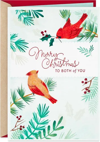 Vista 5 de Hallmark - Tarjeta navideña para mamá y papá (árbol rojo de papel de aluminio)