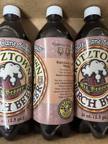 Vista 6 de AmishTastes Kutztown Birch Beer, famosa bebida Amish, 4 unidades, botellas de 24 onzas