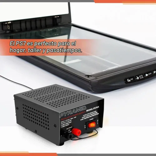 Vista 5 de Pyramid Fuente de alimentación universal compacta de banco – 5 amperios regulado lineal de laboratorio doméstico convertidor de CA a CC de 12 V