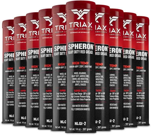 Vista 8 de TRIAX Grasa Spheron, súper resistente, roja, alta temperatura, ultra pegajosa, presión extrema, prácticamente impermeable; para quinta rueda