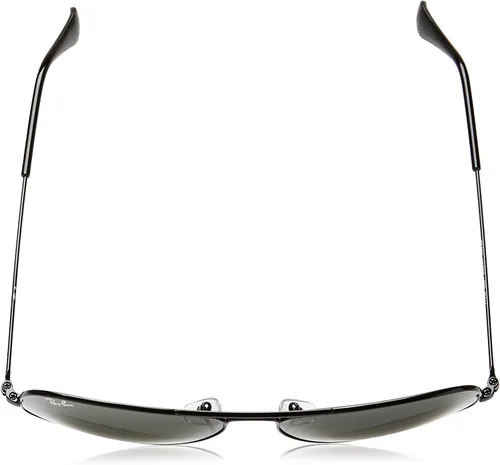 Vista 4 de Ray-Ban RB 3025 L2823 58 Unisex Aviador Grande Negro Metal Verde G-15 Lente Gafas De Sol, Negro Gris cristal