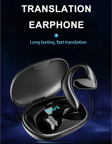 Vista 5 de Auriculares de traductor M8, dispositivo de traductor de 144 idiomas, traducción en tiempo real bidireccional 97% de alta precisión, compatible