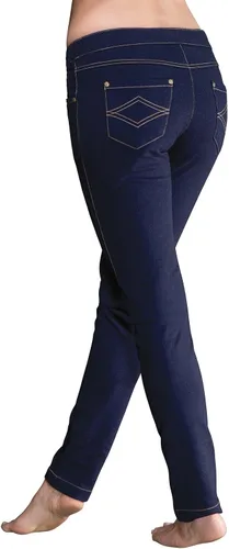 Vista 2 de Jeans PajamaJeans con corte ancho y tejido elástico, para mujer