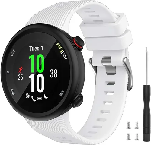 Vista 22 de Compatible con la correa Garmin Forerunner 45S, correa de repuesto deportiva de silicona suave, pulsera de fitness para Garmin Forerunner 45S