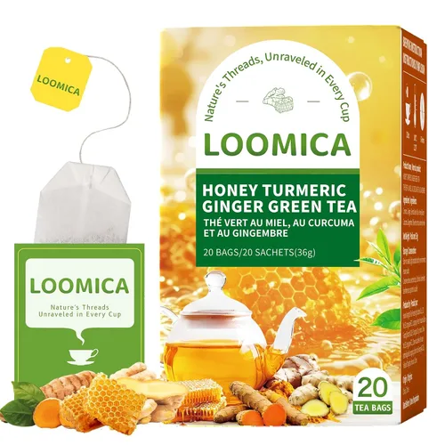 Vista 27 de LOOMICA Té verde de jazmín descafeinado, descafeinado, suave y refrescante, bolsas de té verde jazmín, naturalmente fragante con flores frescas