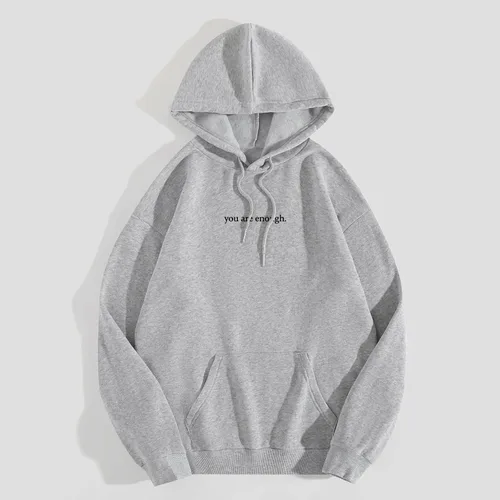 Vista 3 de Yubnlve - Sudaderas con capucha para mujer, diseño gráfico con frase "Dear Person Behind Me", ajuste holgado, con bolsillo, blusas elegantes