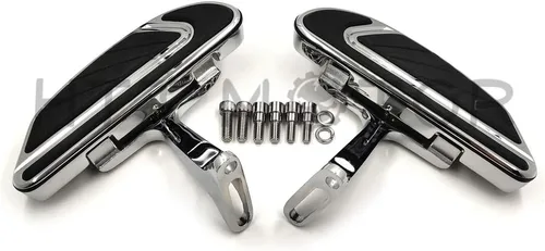 Vista 8 de MT216-123+216-109 - Soporte de montaje cromado para estribo de pasajeros compatible con Touring 1993-2019