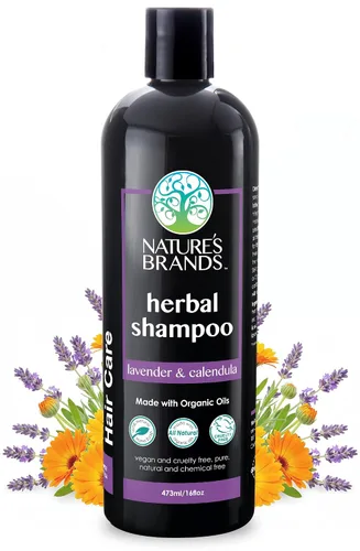 Vista 8 de Champú natural de Herbal Choice Mari (lavanda y caléndula, botella de 8 onzas líquidas) - Hecho con ingredientes orgánicos - Sin productos químicos