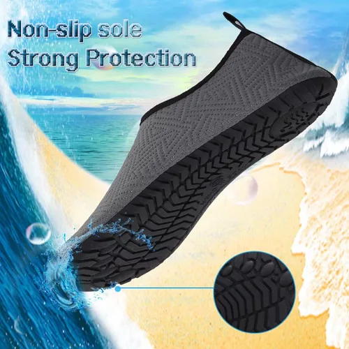 Vista 3 de YALOX - Zapatos de agua para deportes al aire libre, playa, natación, acuáticos, secado rápido, zapatos tipo calcetines, calzado descalzo para surf