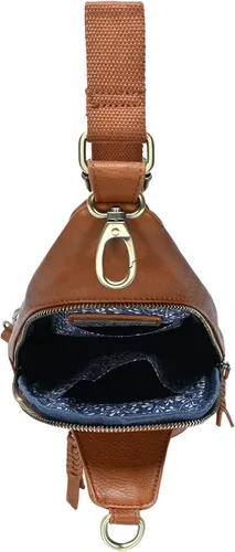 Vista 3 de Antik Kraft - The Tasha - Mochila cruzada de cuero vegano suave para mujer