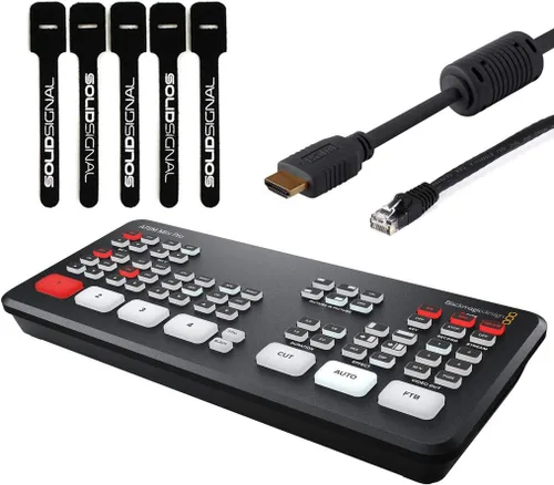 Vista 8 de Blackmagic Design ATEM Mini Extreme - Paquete de conmutador de transmisión en vivo HDMI con cable HDMI de 6 pies, cable Cat5e de 7 pies y paquete