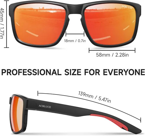 Vista 2 de Lentes de sol deportivos polarizados para hombres y mujeres, ideales para conducir, pescar, béisbol y correr, marco irrompible TR90