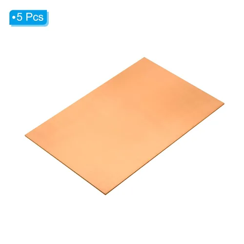 Vista 3 de PATIKIL Placa PCB de cobre, 5 piezas de 7.1 x 4.7 in de una sola cara de placa de circuito recubierta de cobre laminada en blanco PCB almohadillas