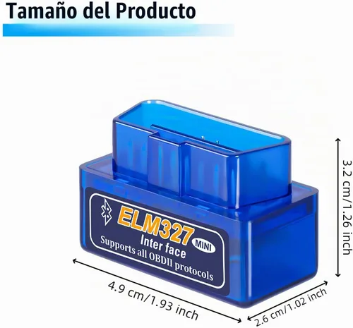 Vista 2 de Escáner OBD2 Bluetooth, Herramienta de Escaneo de Diagnóstico Universal ELM327 OBDII Lector de Códigos de Auto, Herramienta de Diagnóstico Escáner