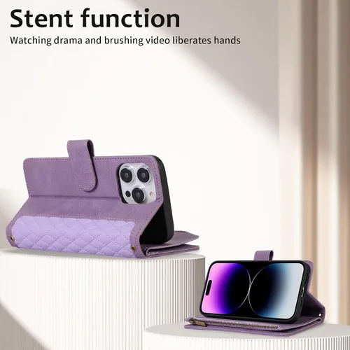 Vista 4 de Asuwish Funda de teléfono para iPhone 14 Pro Max de 6.7 pulgadas con protector de pantalla de vidrio templado y soporte para tarjeta