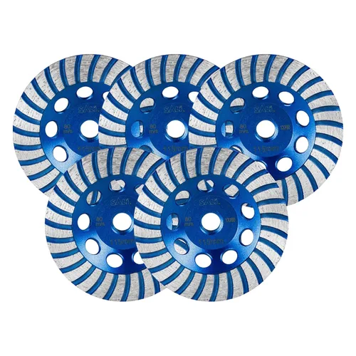 Vista 15 de SALI Ruedas de molienda de hormigón de 4.5 pulgadas 16 segmentos de turbo diamante Arbor de 5/8-11 Rueda de molienda de diamante apta