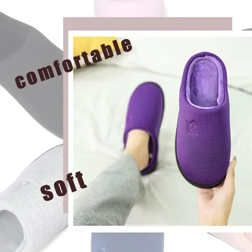 Vista 7 de Pantuflas de espuma viscoelástica para mujer y hombre.