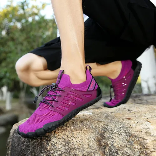 Vista 5 de UBFEN Zapatos acuáticos para hombre y mujer, zapatos acuáticos descalzos, senderismo, natación, barco, pesca, buceo, surf, deportes de playa