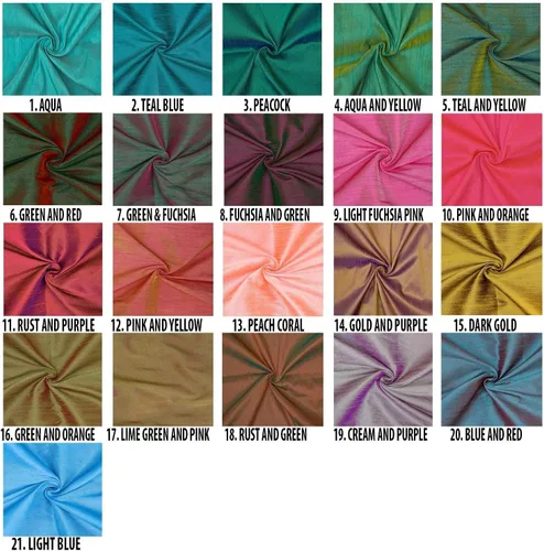 Vista 7 de Fabric Mart Direct The Yard, tela de seda Aqua Art de 1 yarda, 42 pulgadas de ancho, seda sintética de color sólido, tela de tapicería azul al por