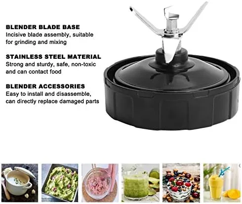 Vista 3 de Tbest Cuchilla de repuesto, 1000 vatios profesional licuadora cuchilla de repuesto nutri 1000w piezas 900 vatios 6 aletas 9000 18oz mezclador aletas