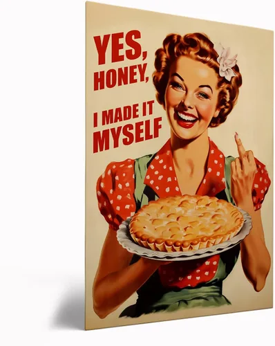 Vista 40 de Impresión retro de cocina – Divertido póster de los años 50, impresión retro de cocina, arte de pared de cocina feliz ama de casa, decoración retro